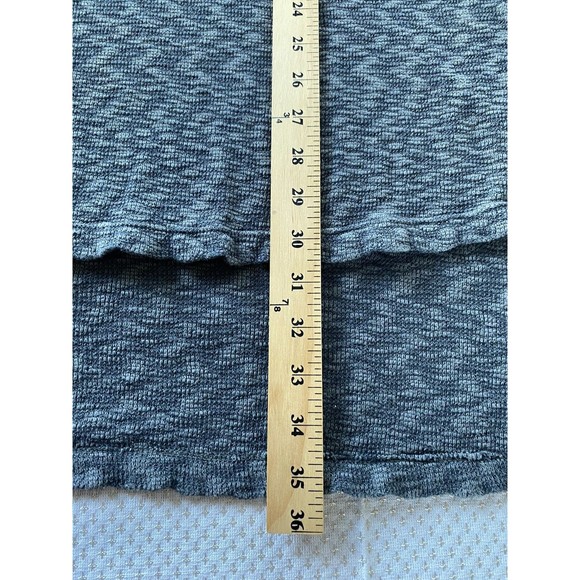Anthropologie Left Of Center Grey Mock Turtle Neck Tunic Medium Lagenlook Nubby - Picture 7 of 9